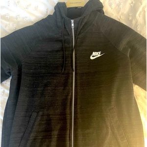 XL Nike zip hoodie textured black